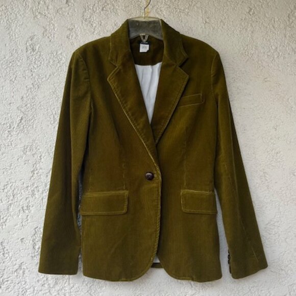 J. Crew Jackets & Blazers - Vintage 1990s J. Crew Olive Corduroy Blazer – new